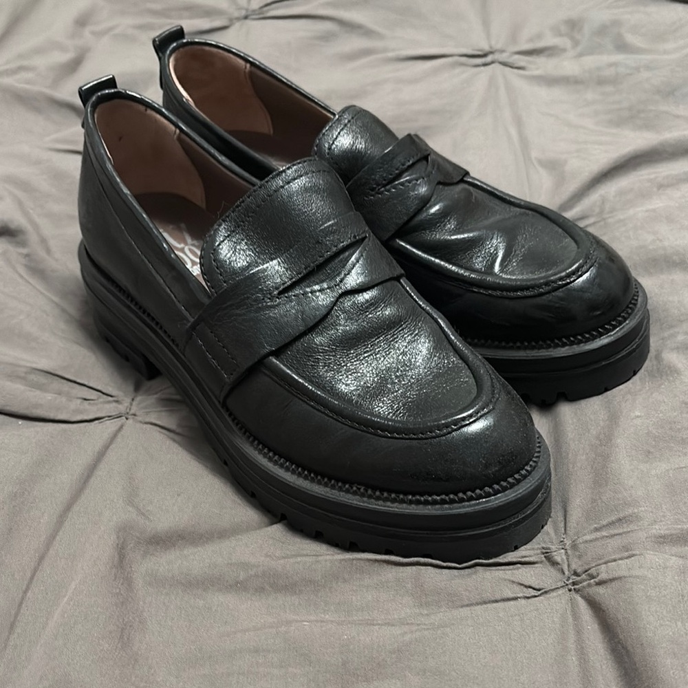 Miz Mooz Black Leather Loafers